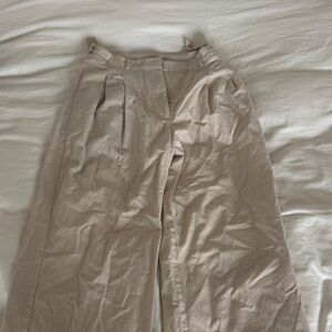 Abercrombie beige wide leg pant